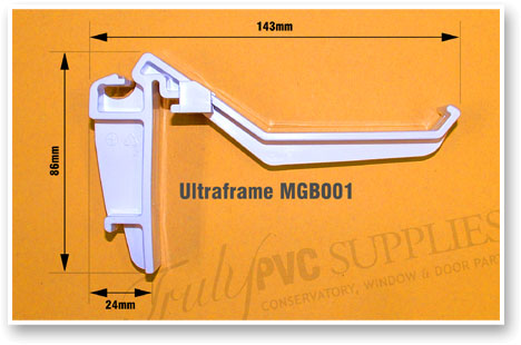 Ultraframe MGB001 Gutter Bracket Size Measurements