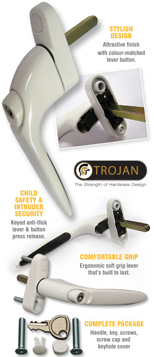 Trojan Sparta 2 Inline Espag PVC-u Window Handle