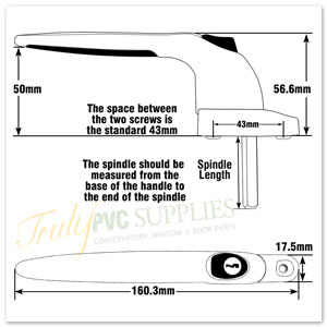 Trojan Sparta 2 Inline  Window Handle line drawing and diagram 