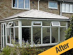 Tapco Slate Tiled Conservatory Roof after Solid Tile Roof Conversion