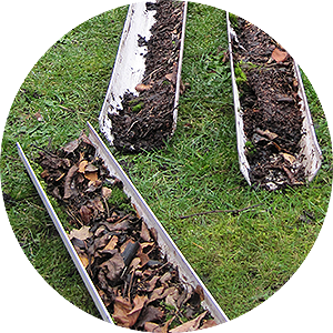 Conservatory Gutter Blocked with Leaves