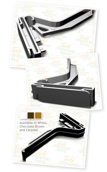 Black Wendland RS3253Conservatory 90/° Gutter Internal Corner Ogee Connector Joint