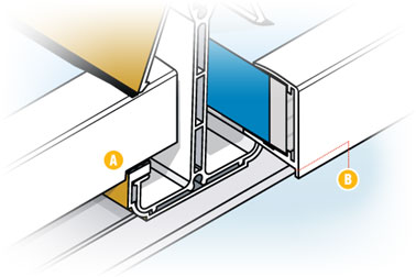 Remove the trim to help glazing sit on glazing bar gaskets