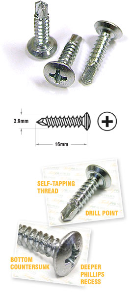 Friction Hinge Screw - Self Tapping Drill Point Tip UPVC Aluminium ...