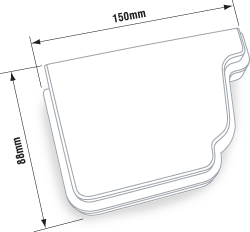 Marshall Tufflex External Gutter Stopend sizes