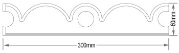 K2 C7013 Plain Cresting dimensions