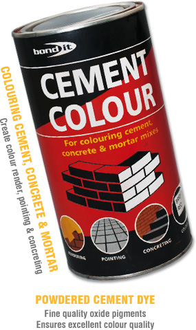 CEMENT DYE POWDER COLOUR MORTAR BRICK POINTING RENDER CONCRETE BOND-IT