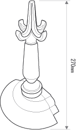 Sunwood Aluminium Cast Spider and Finial Dimensions