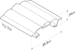 Sunwood Screw-Down Rafter Hip Bar Dimensions