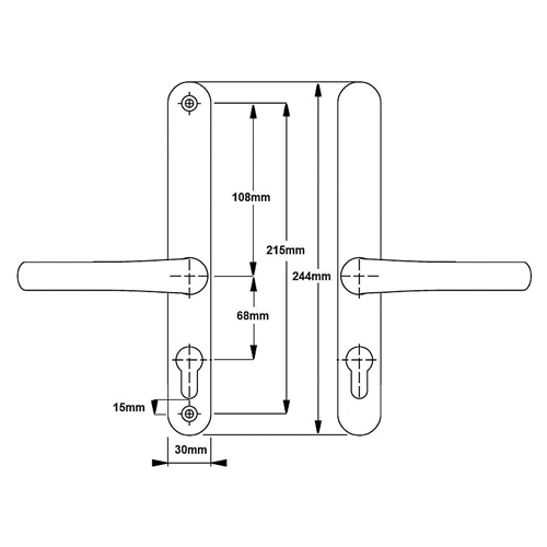 Hoppe Brugge Handle Dimensions