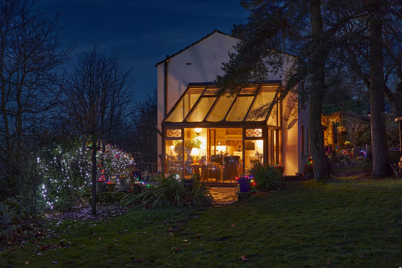 conservatory at night